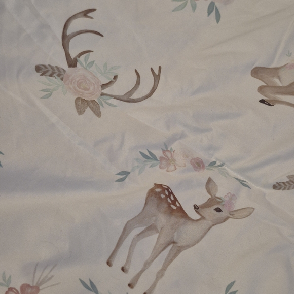 Sweet JOJO Designs Deer Floral Crib Comforter, Microfiber - Picture 10 of 11